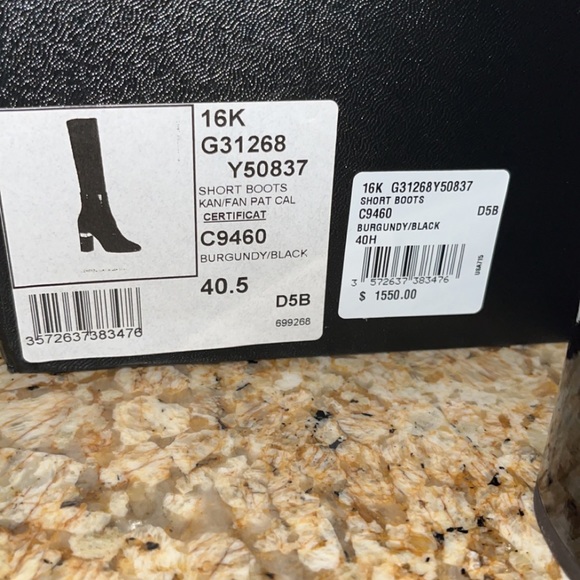 CHANEL Burgundy/Brown Kangaroo Leather & Sock Boots size 40.5 (I wear US 9) - Picture 2 of 11